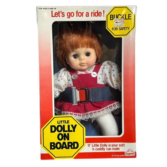Vintage 1987 Eugene Doll Ginger Blue Sleppy Eyes Little Dolly On Board 11" - Picture 1 of 16